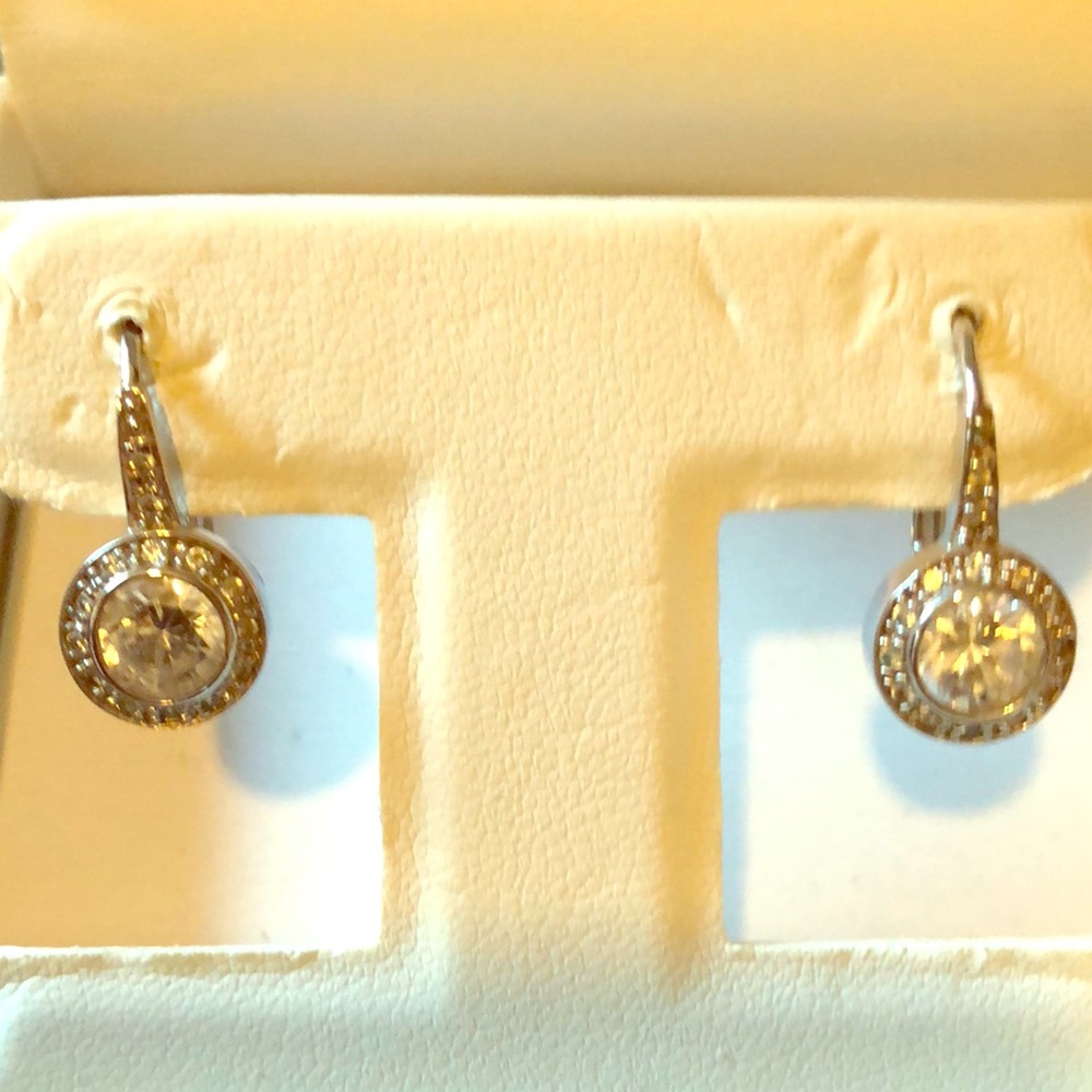 Sterling Silver and Swarovski Crystal Earrings.